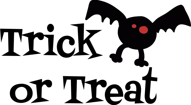 Trick Or Treat Halloween Decal Clipart (800x441), Png Download