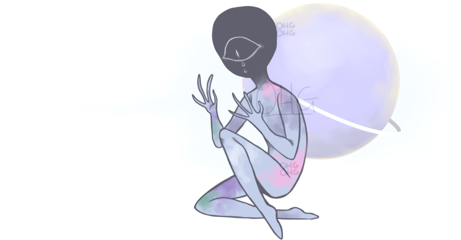 Alien Png - Sad Alien Png Clipart (1023x592), Png Download