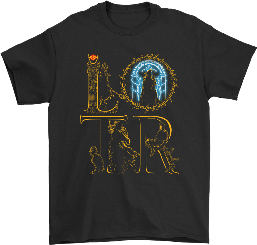 Lotr Sauron Gandalf The Lord Of The Rings Shirts - Supernatural Shirts Clipart (1024x1024), Png Download