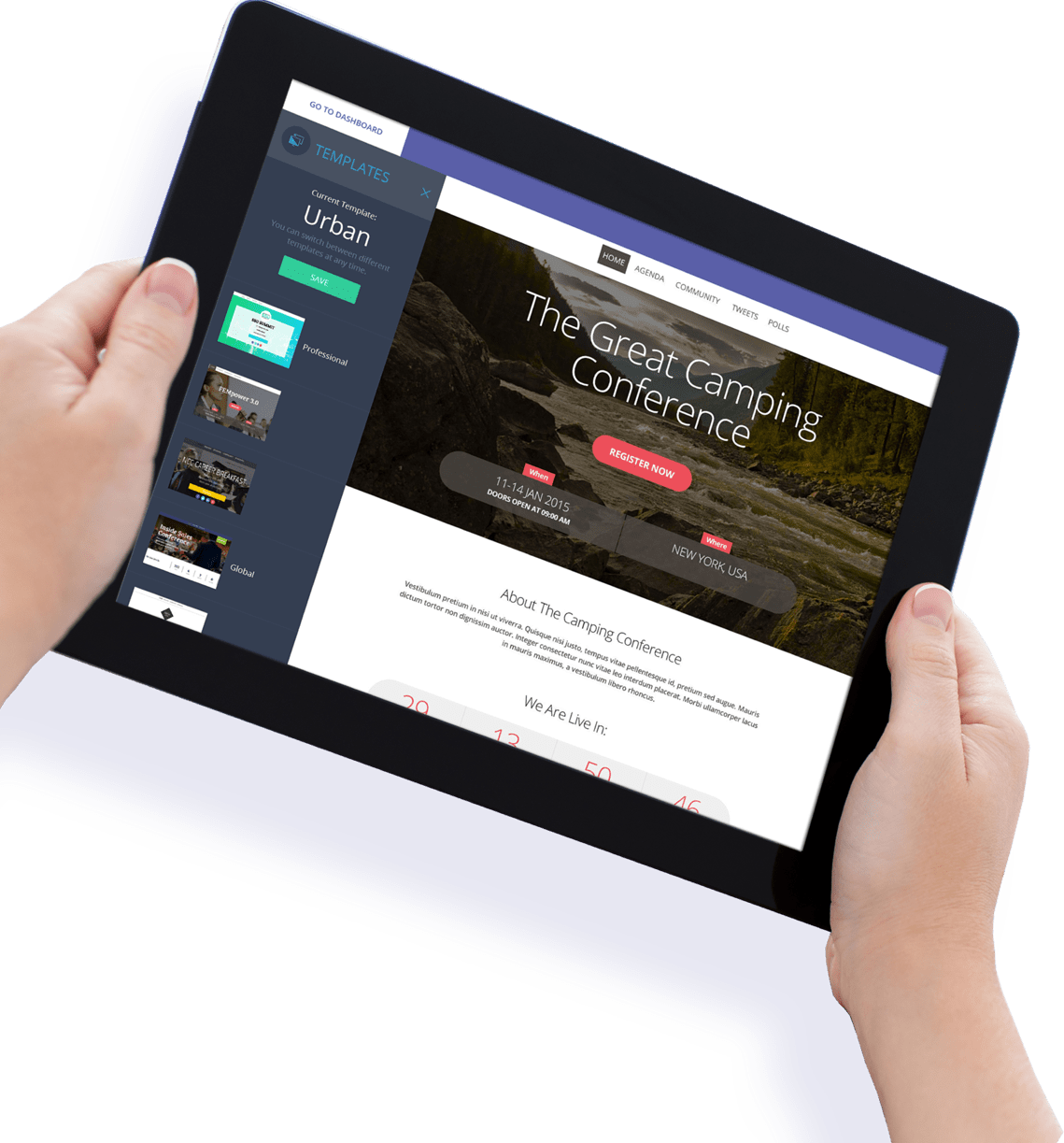 Bizzabo Website Builder - Tablet Computer Clipart (1139x1223), Png Download