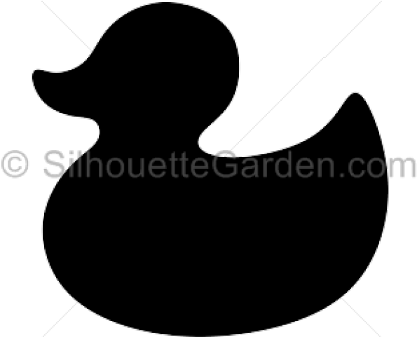 Rubber Duck Silhouette - Duck Clipart (640x480), Png Download