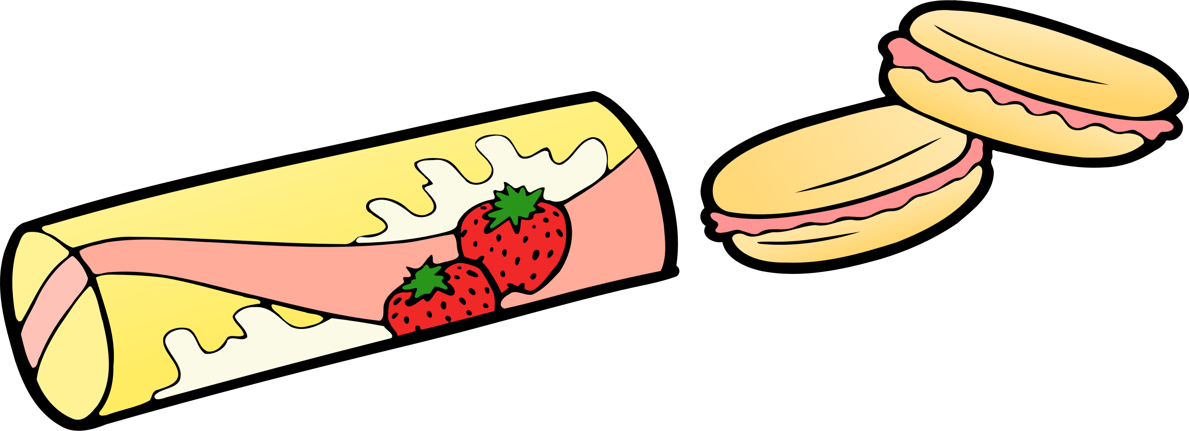 Strawberry Snack Icons Png - Pack Of Biscuits Clip Art Transparent Png (2400x870), Png Download