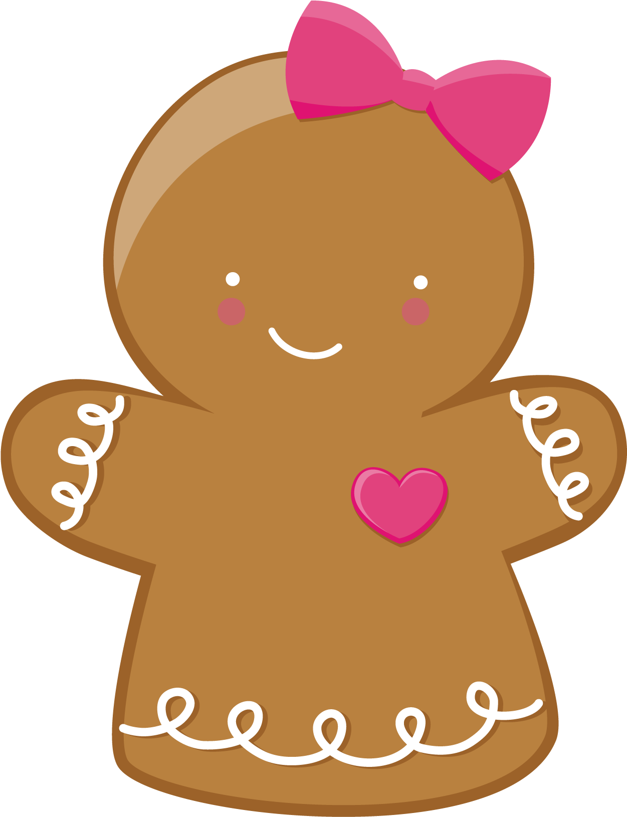 Gingerbread Clipart Transparent Background - Gingerbread Girl - Png