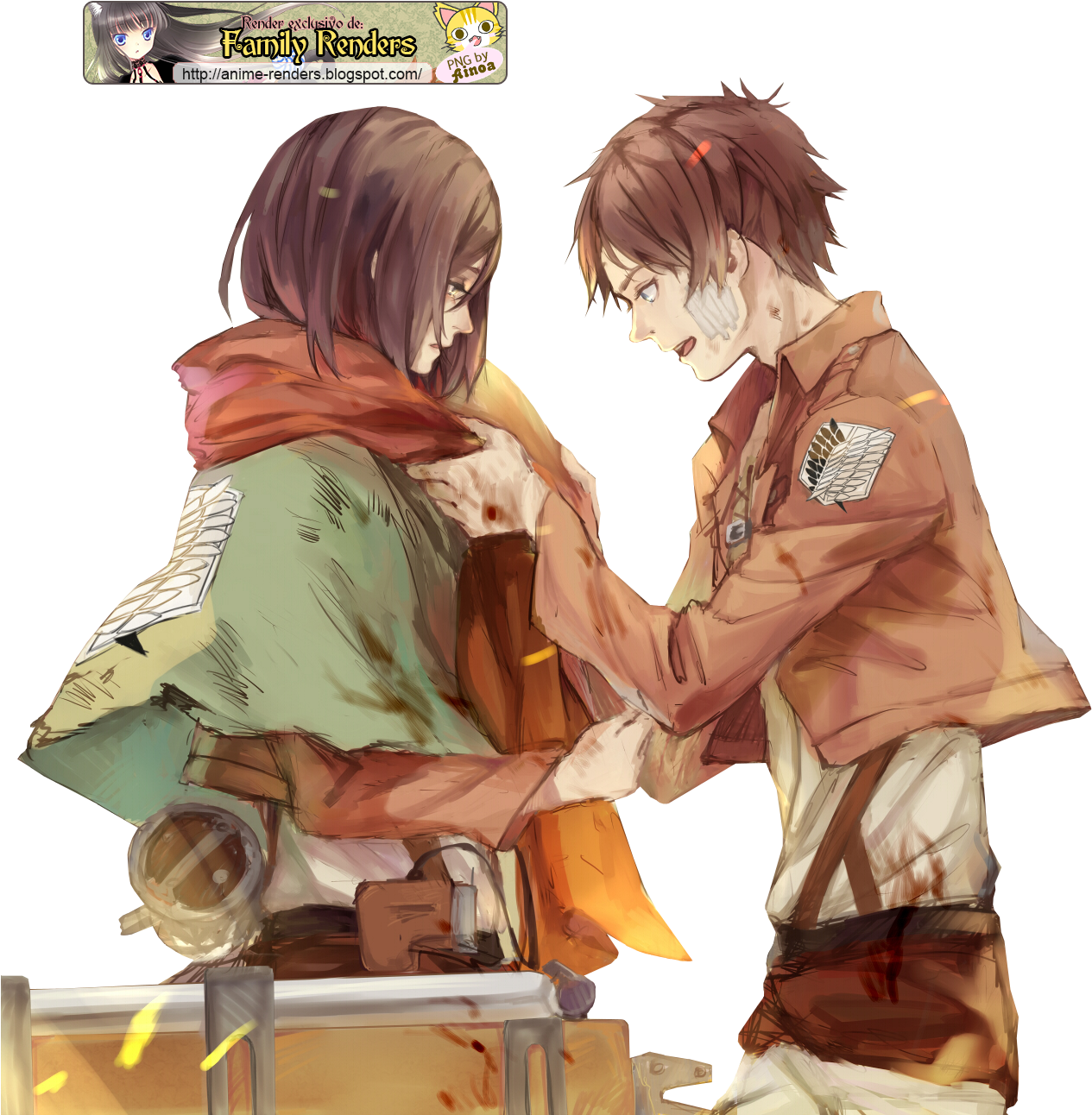 Eren X Mikasa Lemon - Eren And Mikasa Png Clipart (1279x1311), Png Download