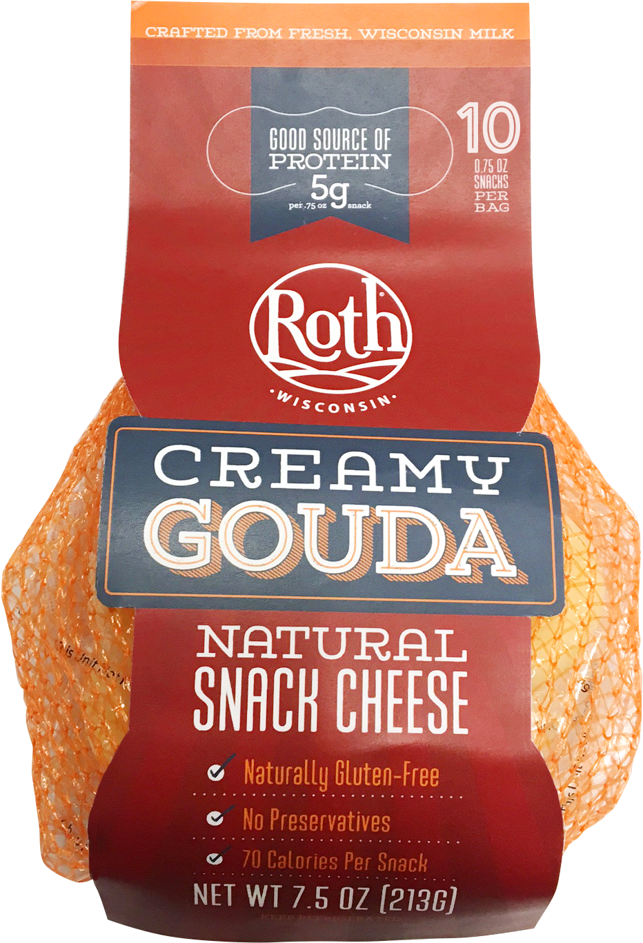 Creamy Gouda Snack Cheese - Roth Creamy Gouda Snack Cheese Clipart (1445x1445), Png Download