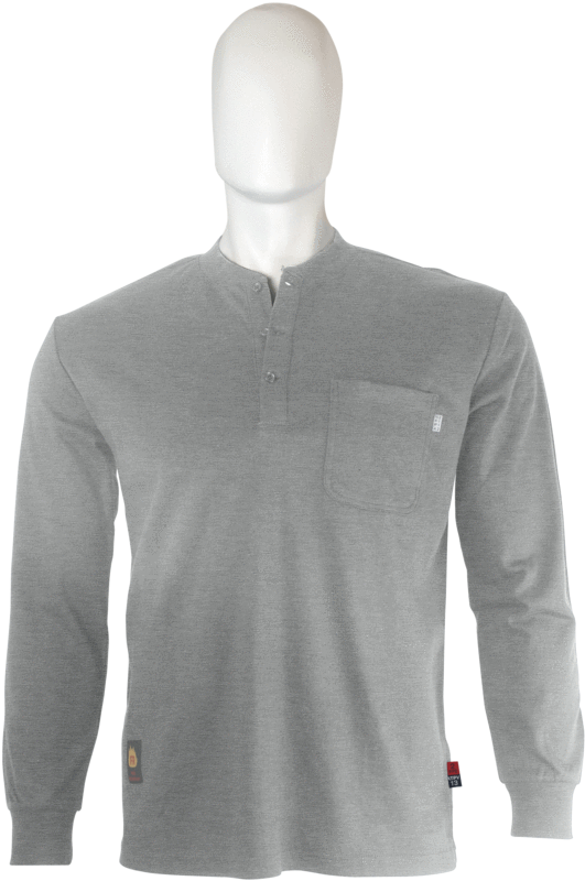 Tencate Grey Melange - Long-sleeved T-shirt Clipart (685x1023), Png Download