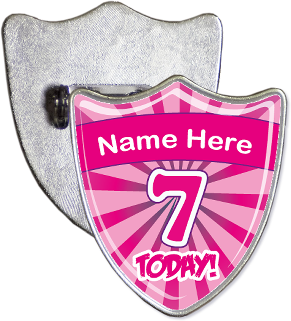 Custom 7th Birthday Badge - Emblem Clipart (600x663), Png Download