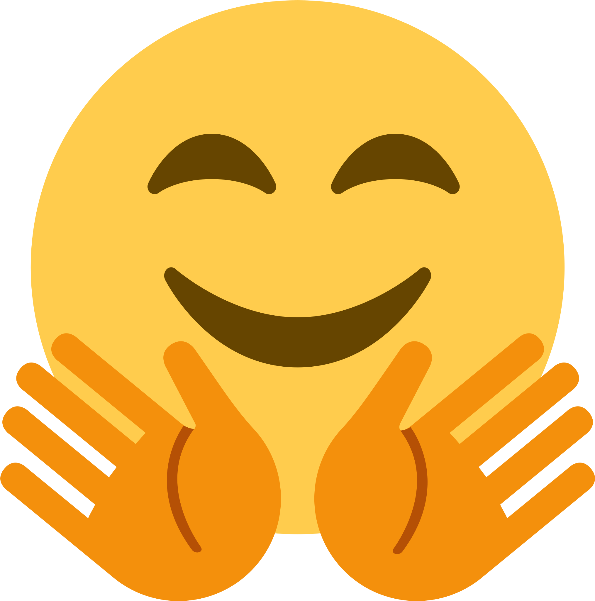 Emoji Hug Emoticons Faces - Significado Do Emoji 🤗 Clipart (2048x2048), Png Download