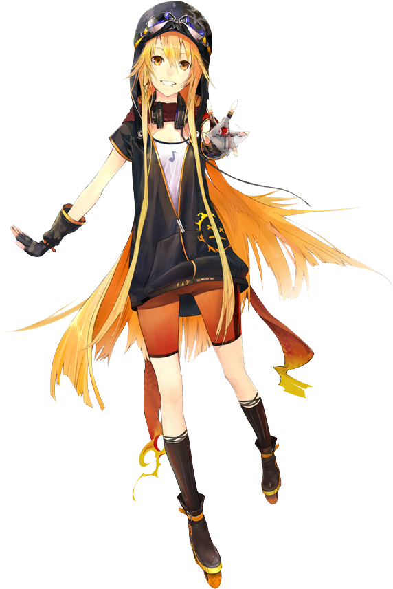 Kaku San Sei Million Arthur , Png Download - Anime Girl On Skates Clipart (572x857), Png Download