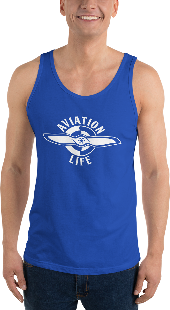 Logo W No Sides Mockup Front Mens True Royal - Unisex Tank Top Clipart (1000x1000), Png Download