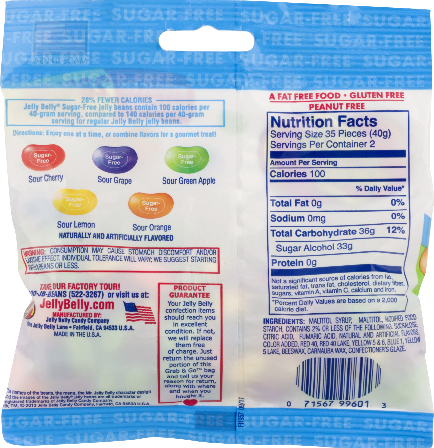 Jelly Belly, Sugar Free Sours Jelly Bean - Jelly Belly Sugar Free Clipart (1800x1800), Png Download