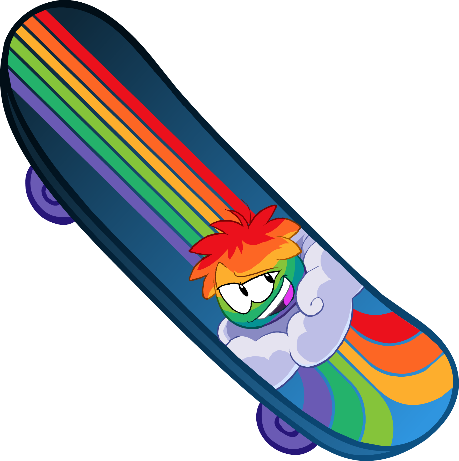 Skateboard Clipart Skater - Club Penguin Skateboard - Png Download (1744x1754), Png Download