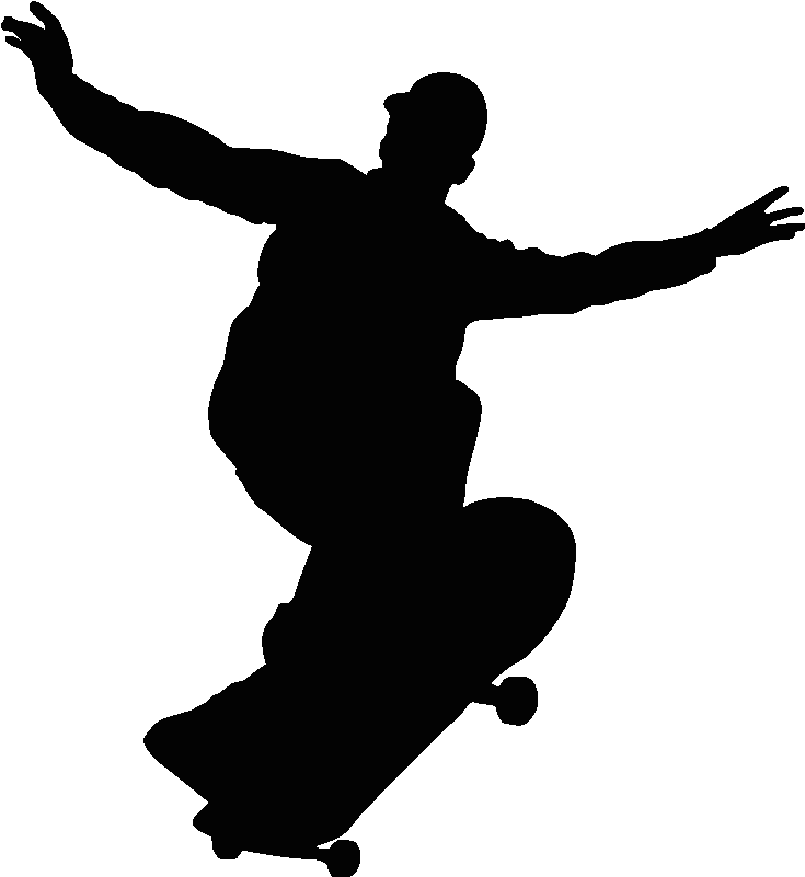 Skateboarder Silhouette Png - Skateboard Clipart Transparent Png (800x800), Png Download