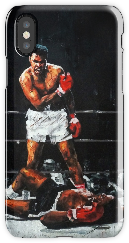 Muhammad Ali Knocks Out Sonny Liston Iphone X Snap - Boxing Iphone 8 Case Clipart (750x1000), Png Download