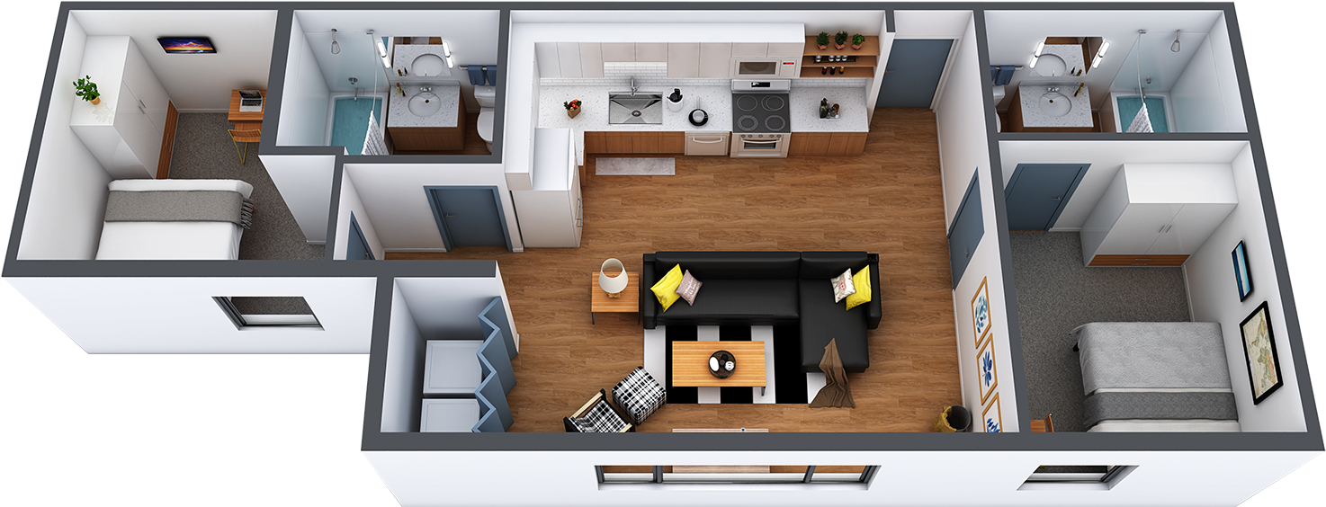 Fresh & Modern - Floor Plan Clipart (1500x844), Png Download