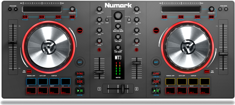 Virtualdj Le V8 Included - Numark Mixtrack 3 Clipart (800x450), Png Download