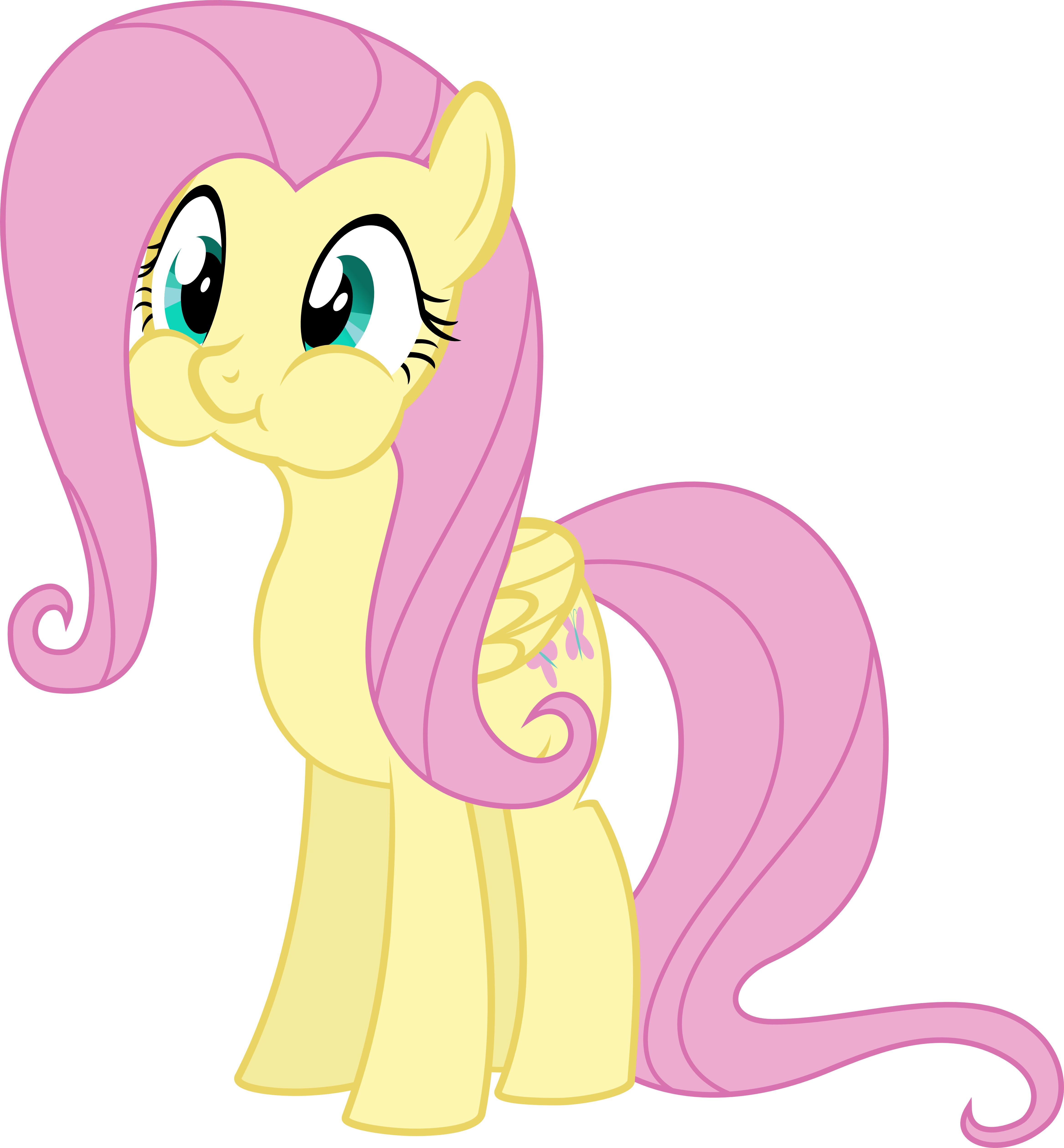 Fluttershy - Fluttershy Holding Breath Clipart (4670x5039), Png Download