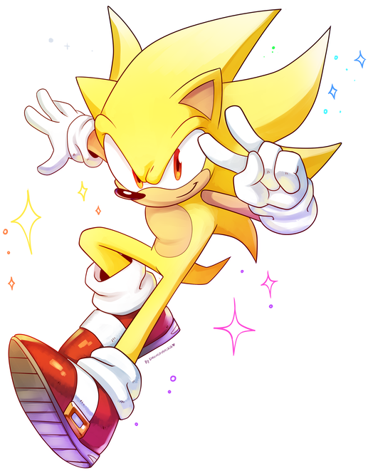 Super Sonic - Sonic The Hedgehog Clipart (600x709), Png Download