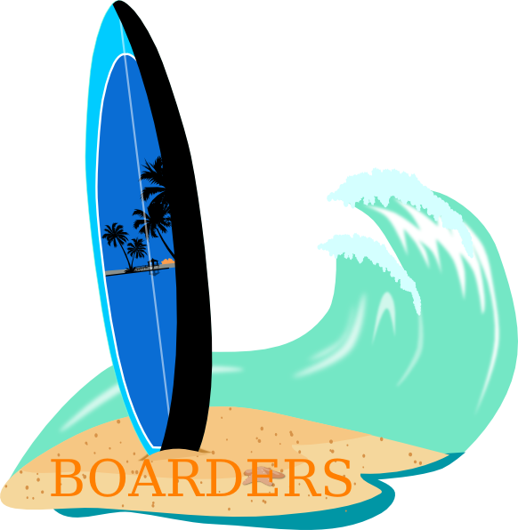 Original Png Clip Art File Surfboard Svg Images Downloading - Surfboard With Wave Clipart Transparent Png (582x596), Png Download