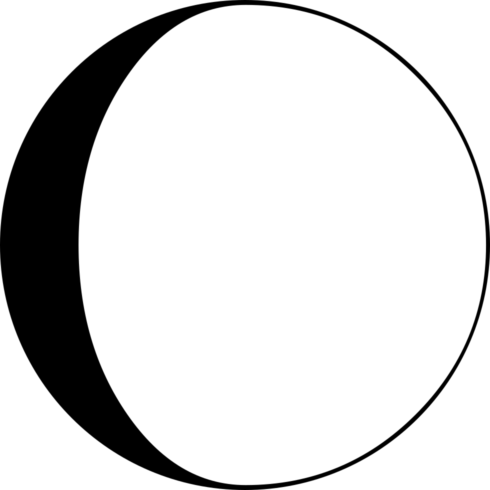 Moon Phase Symbol Comments - Circle Clipart (980x980), Png Download