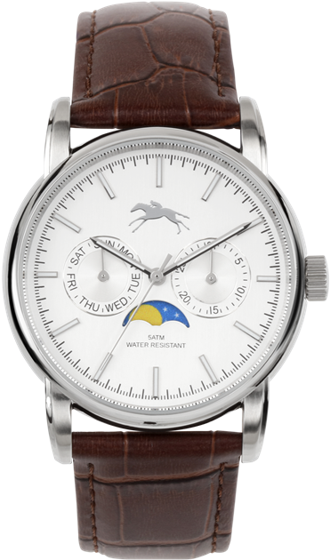 Watches - Montre Lacoste Cuir Marron Clipart (1024x1024), Png Download