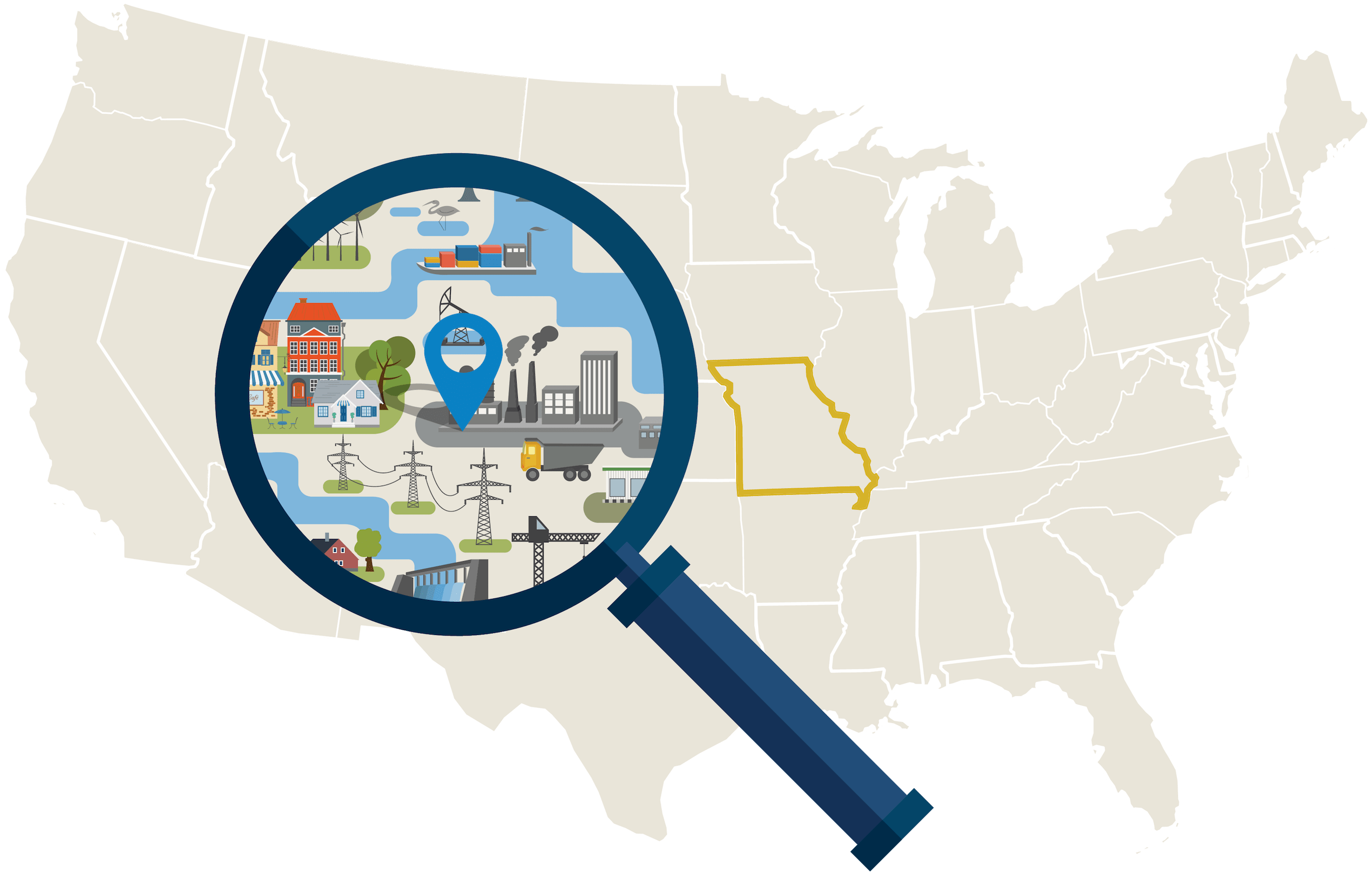 Missouri's Safest Cities - City Clipart (2624x1727), Png Download