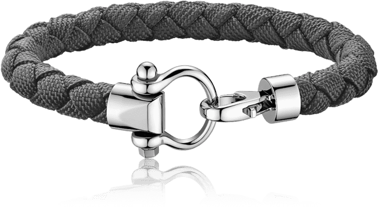 Bracelet Sailing Bracelet In Stainless Steel And Grey - Omega Sailing Bracelet Nylon Clipart (800x1100), Png Download