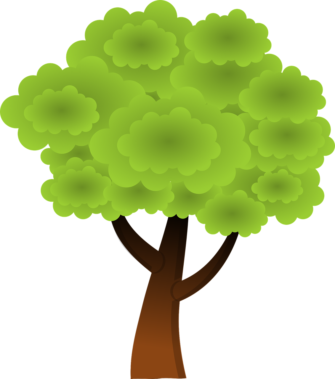 Forest, Floral Forest Green Nature Tree Trunk Vege - Nice Tree Clipart - Png Download (1131x1280), Png Download