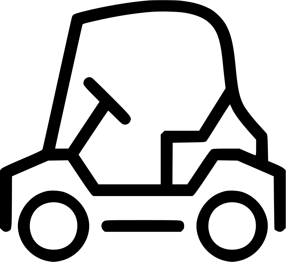 Golf Car Cart Electric Comments - Golf Cart Icon Png Clipart (981x898), Png Download