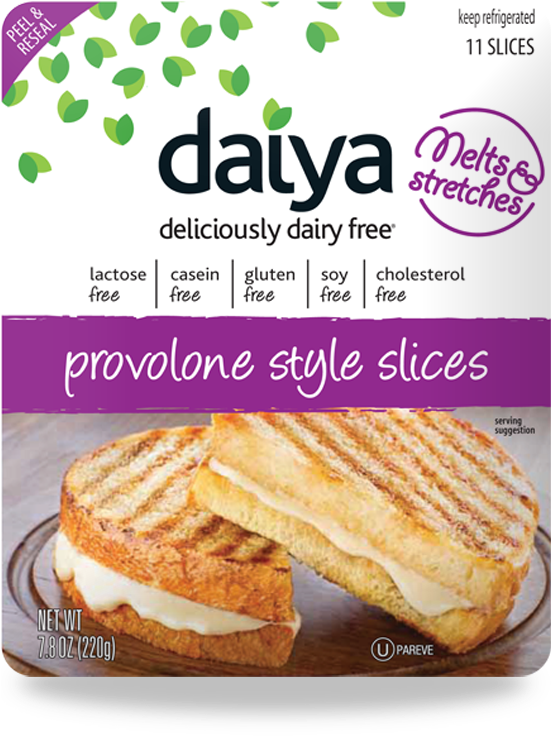 "meltable & Stretchy" Daiya Provolone Low Protein Cheese - Daiya Provolone Cheese Slices Clipart (550x800), Png Download