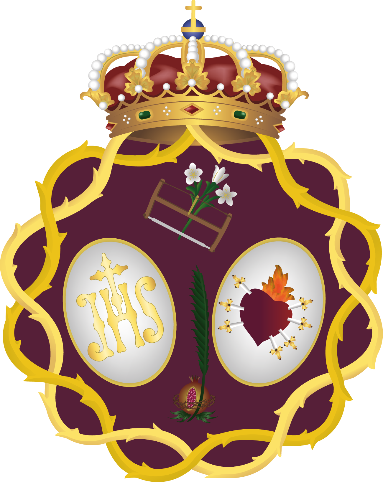 El Escudo De La Hermandad Está Formado Por Una Corona - Illustration Clipart (1299x1636), Png Download