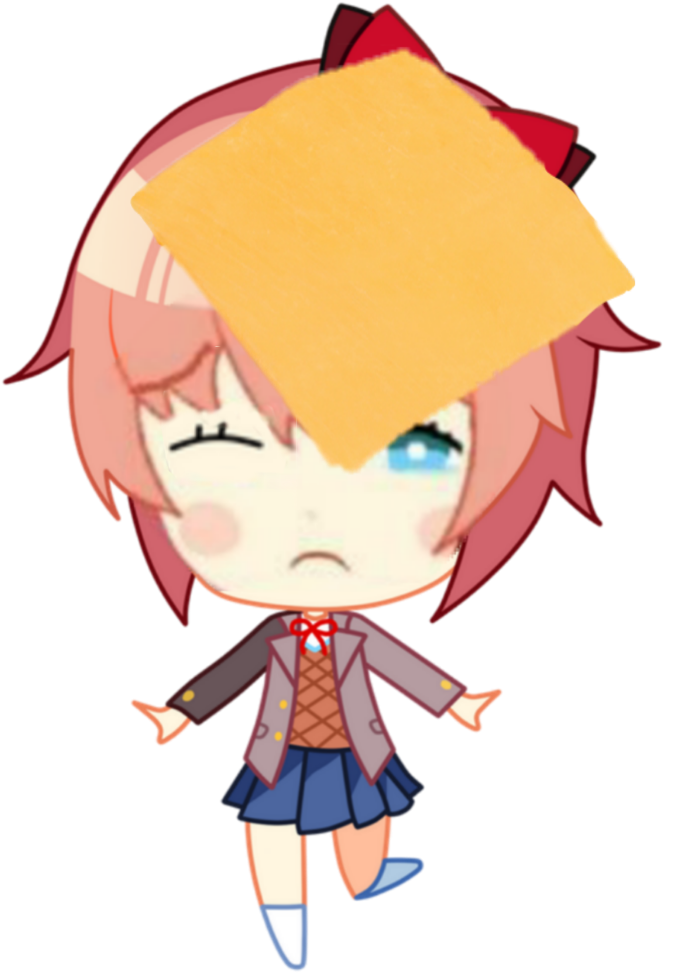 Ddlc - Doki Doki Literature Club Chibi Clipart (1009x1127), Png Download