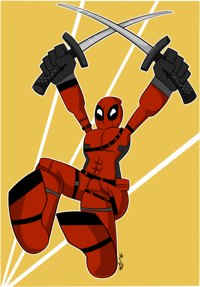 #deadpool #fan #art - Cartoon Clipart (744x1072), Png Download