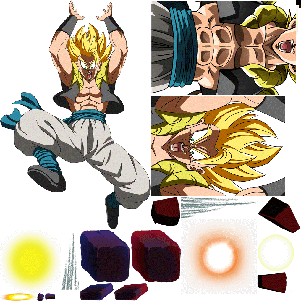 Transcendent Fusion Super Saiyan Gogeta & Transcendent - Goku Ssgss Dokkan Battle Sprite Clipart (1024x1024), Png Download