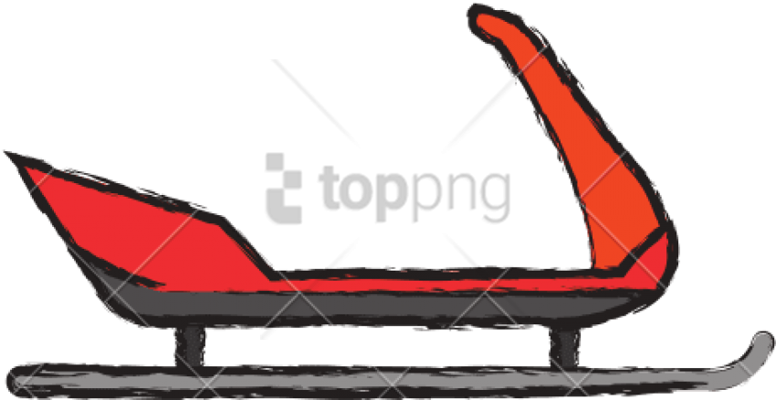 Free Png Snow Sled Icon Design - Dinghy Clipart (850x439), Png Download