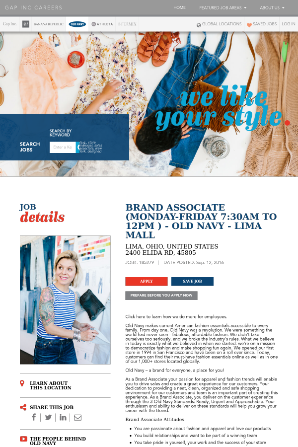 The Gap Inc - Old Navy Brand Associate Clipart (600x900), Png Download