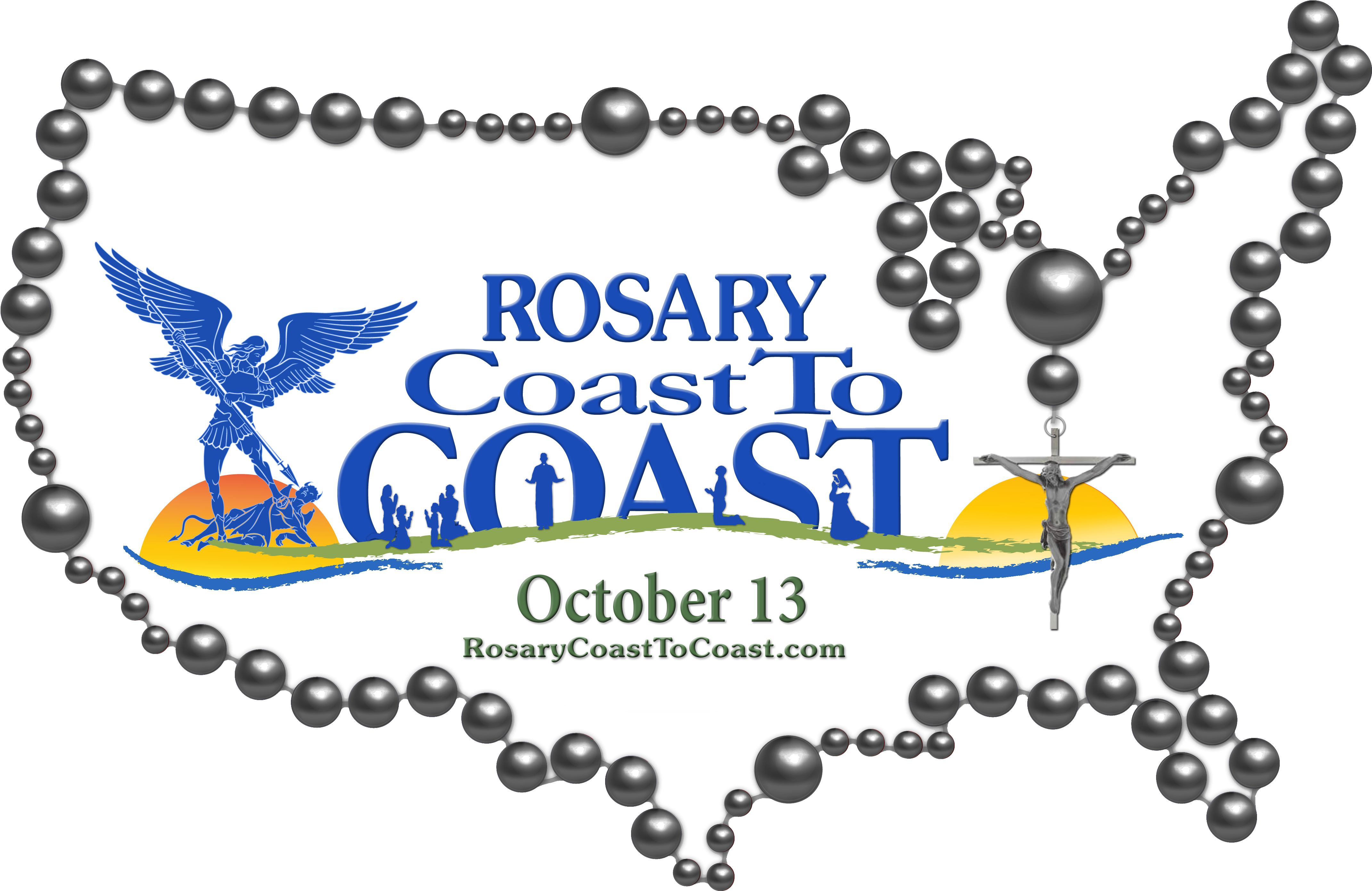 2019 Rosary Coast To Coast Logo - Rosario Costa A Costa Clipart (4800x3300), Png Download