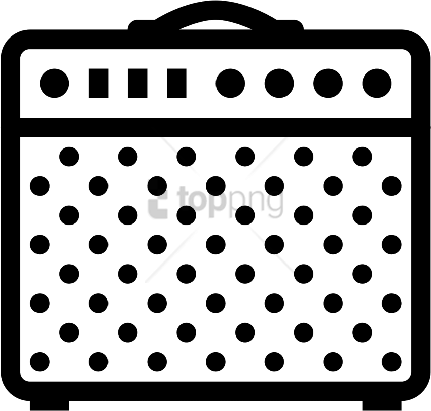 Free Png Guitar Icon Free- Guitar Amp Icon Png - Guitar Amp Icon Png Clipart (850x811), Png Download