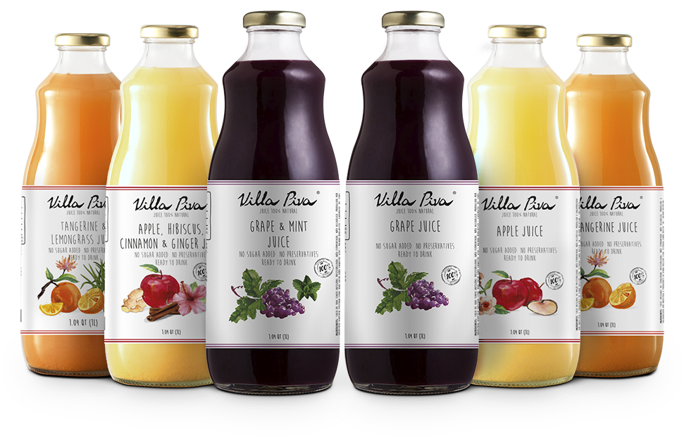 Grape, Apple, Tangerine, Grape And Mint, Apple, Hibiscus, - Suco De Uva Com Hortelã Clipart (999x848), Png Download