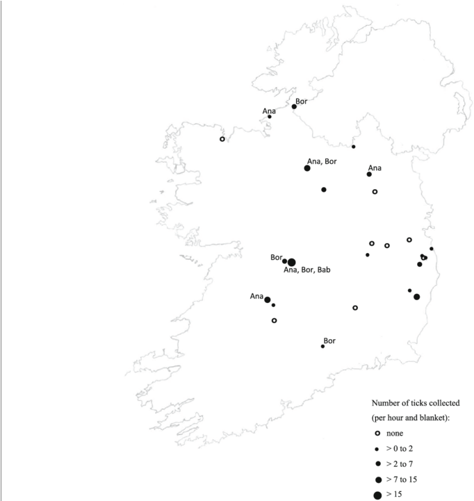 Tick Abundance And Presence Of Tick-borne Disease Agents - Map Clipart (850x720), Png Download