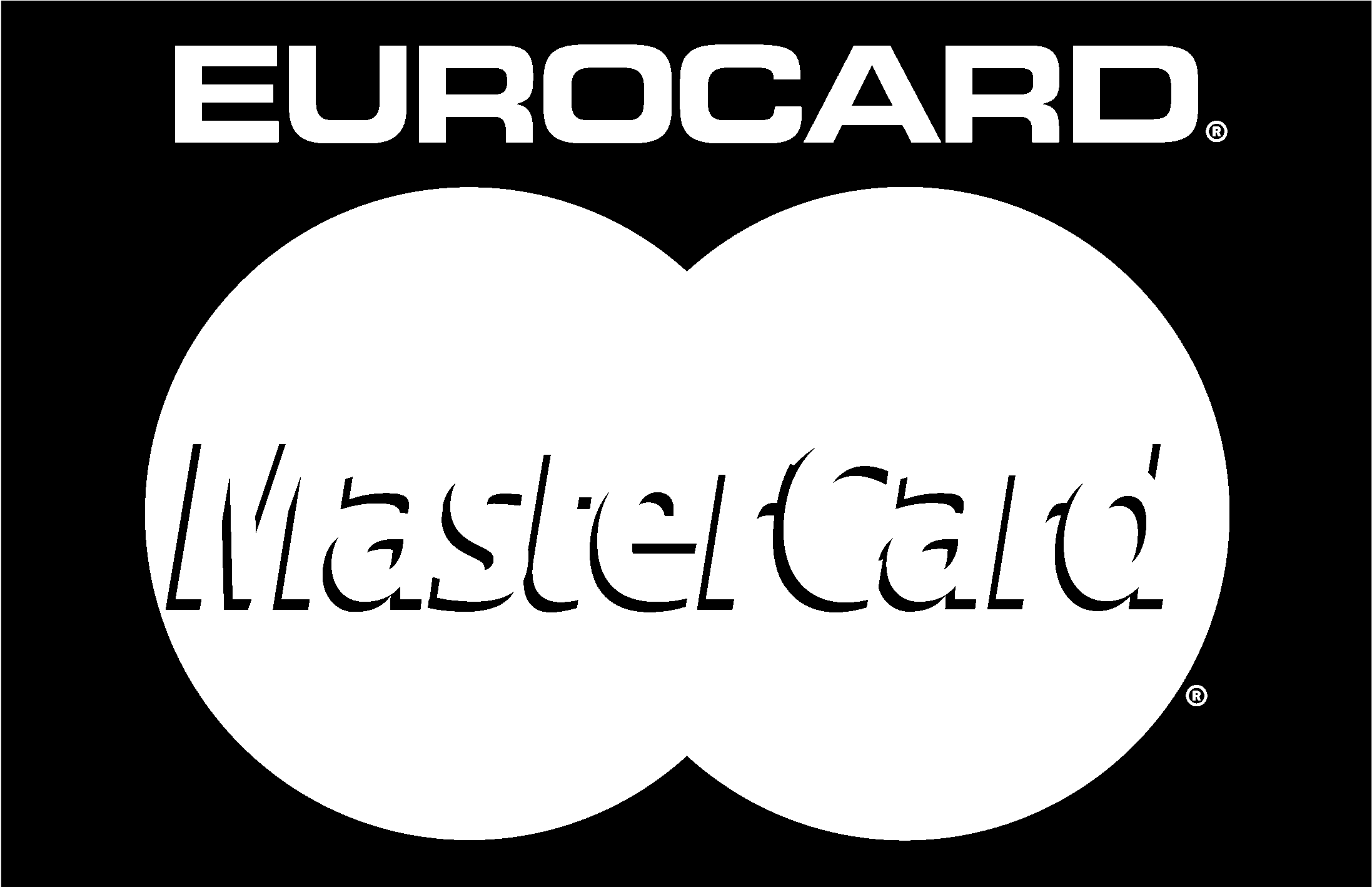 Eurocard Mastercard Logo Black And White - Mastercard Clipart (2400x2400), Png Download
