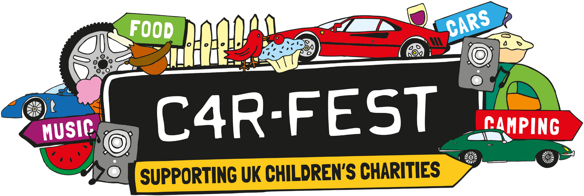 Carfest Logo Main - Car Fest 2019 Line Up Clipart (2048x769), Png Download