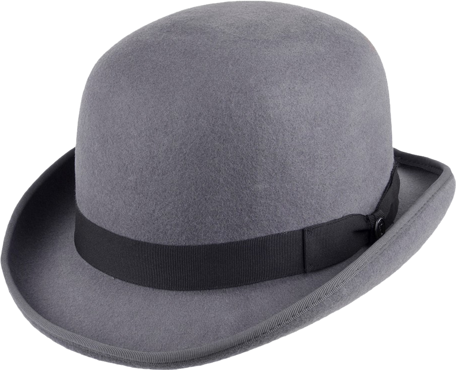 Grey Homburg Hat Clipart (1000x1000), Png Download