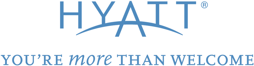 Blue Hyatt Logo With You&rsquore More Than Welcome - Hyatt Logo Transparent Clipart (1200x461), Png Download