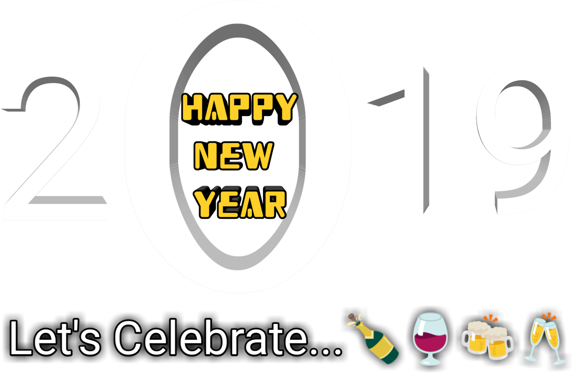Happy New Year 2019 Special Backgrounds And Png Download - Circle Clipart (3000x3000), Png Download