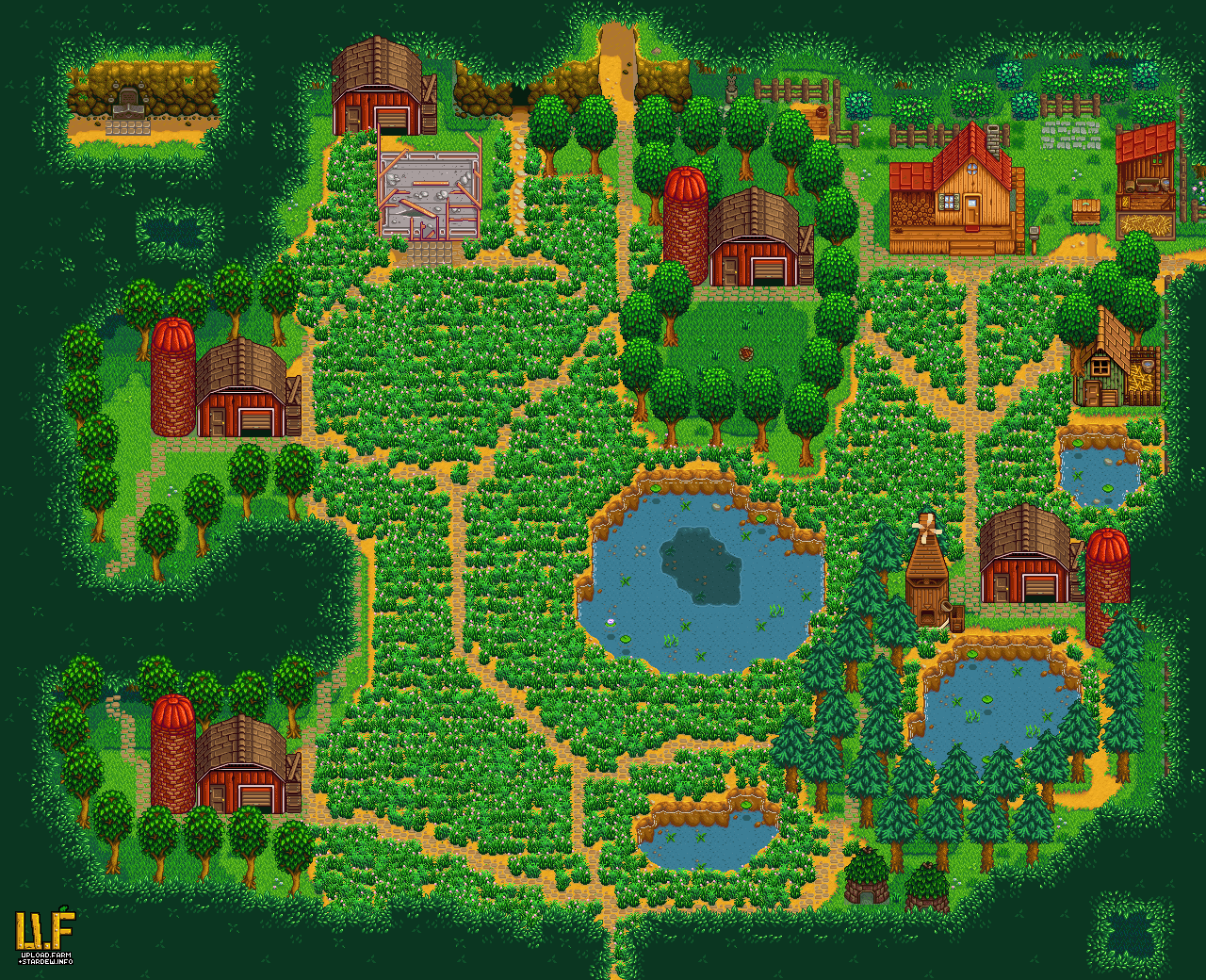 My New Plan For A Forest Ranch - Stardew Valley Map Planner Forest Clipart (1280x1040), Png Download