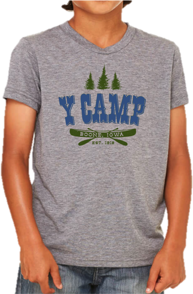 Kids Y Camp Canoe Tee - T-shirt Clipart (725x1023), Png Download