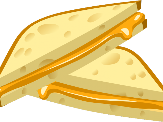 Grilled Cheese Clipart Triangle Sandwich - Grilled Cheese Sandwich Cartoon - Png Download (640x480), Png Download