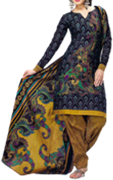 Salwar Suit Piece - Shalwar Kameez Clipart (442x702), Png Download