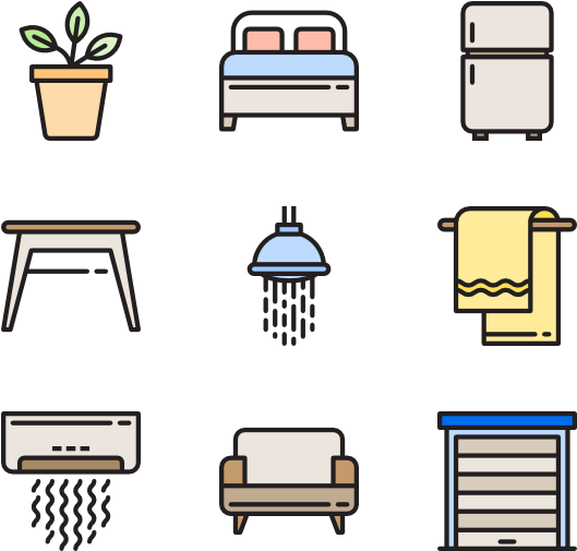 Furniture And Household Clipart (600x564), Png Download